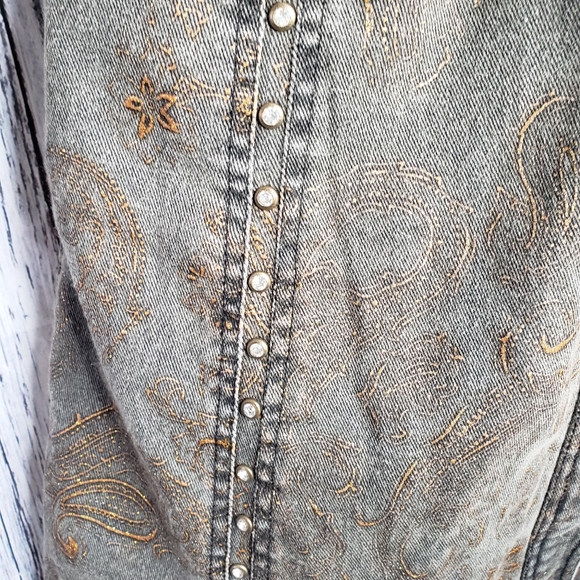 Seta Max Distressed Boling Embellished Jacket - Picture 15 of 16